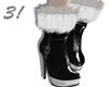 3! Black Fur Shoes