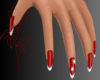 Red Snowflake Nails