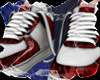 Graffitied shoes Red