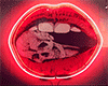 Red Lips Neon Animated