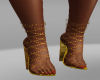 gold chain shoe