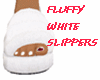 FLUFFY WHITE SLIPPERS