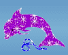 Glitter Purple Dolphin