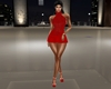 Red Knit Party Dress