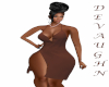 SOE SLIT BROWN DRESS
