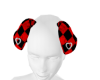 Red checkered puppy ears
