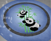 Panda Round Rug Blue