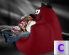 Red Kissing Cat Chair