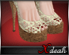 XD White Leather Peeptoe