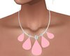 pink teardrop necklace