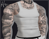 H ◄Tattoo Tank►White