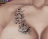 e. chest tattoo flowers