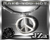 !JZa Peace Sign Platinum