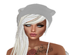 shiny silver hat hair