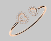 C Rose Gold Dia Bangle