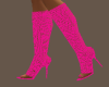 (a) pink fishnet boots t