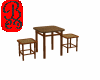 Small table with stools