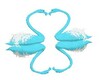 Aqua Blue Swans