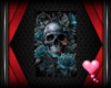 Teal Skulls Art