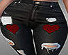 Heart Ripped Black Jeans