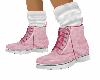 Pink work boots