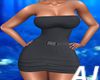 AJ Strapless Dress Blk