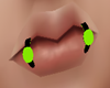 green lip piercing