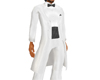 white tux charcoal bow