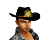 Black Cowboy Hat w/Hair