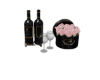 Deluxe Pink Roses+ Wine