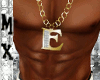 Men's E Gold Necklace