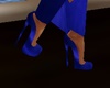 Blue Silk Heels
