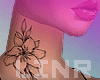 Neck Tattoo Flower  II