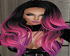 Pink Black Glitter Hair