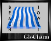 Glo* Blue Striped Towel