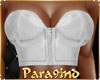P9)White latex corset