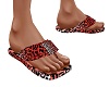 red leop couple flipflop
