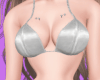 .B Silver bra + skirt