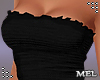 Mel-Black Strapless Top