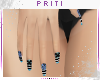 P| Blue Pattern Nails