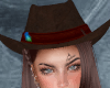 Cowgirl Hat Suede Feathe