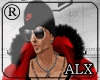 [Alx]Coat  Red Black