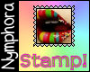 {N} Rainbow Lips 3 Stamp