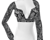 Patterned Black crop