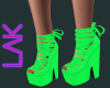 Neon Glow Green Heels