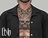 M | Black Open Shirt