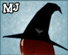 (T)black witch hat w/bat