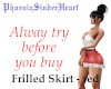 Frilled Skirt - red RLL