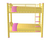 Yellow  & pink bunkbed