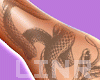 Hand Tattooed Snake